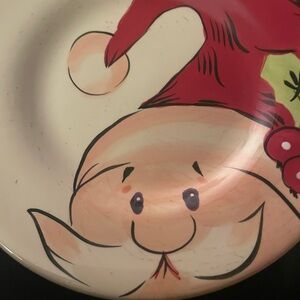 Two Hand Painted Tabletops Gallery “Christmas Spirit” Luncheon Plates.